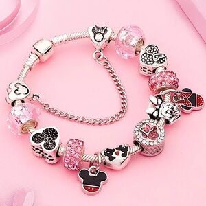 Disney Mickey & Minnie Mouse Charm Bracelet